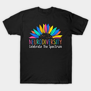 Neurodiversity the spectrum Brain Autism Awareness T-Shirt